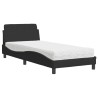 Bett mit Matratze Schwarz 90x190 cm Samt