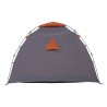 Kuppel-Campingzelt 4 Personen Grau und Orange Quick Release