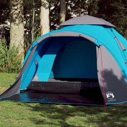 Kuppel-Campingzelt 3 Personen Blau Quick Release