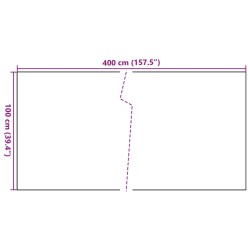 Balkon-Sichtschutz Hellbraun 400x100 cm Poly Rattan