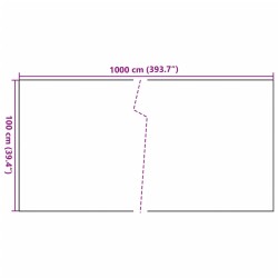 Balkon-Sichtschutz Hellbraun 1000x100 cm Poly Rattan