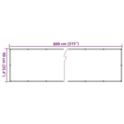 Balkon-Sichtschutz Weiß 800x90 cm PVC