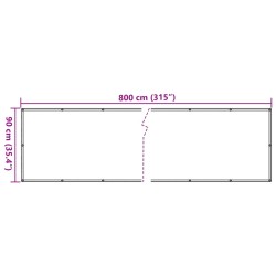 Balkon-Sichtschutz Steinoptik 800x90 cm PVC