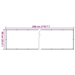 Balkon-Sichtschutz Steinoptik 300x90 cm PVC