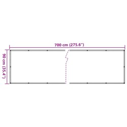 Balkon-Sichtschutz Creme 700x90 cm PVC