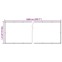 Balkon-Sichtschutz Creme 1000x120 cm PVC