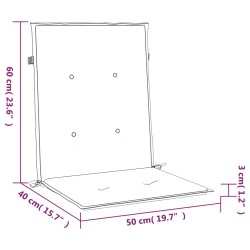 Gartenstuhlauflagen für Niedriglehner 6 Stk. Beige 100x50x3 cm