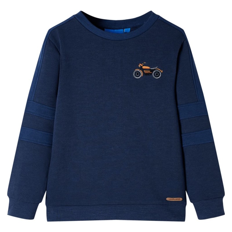 Kinder-Sweatshirt Marineblau Melange 104