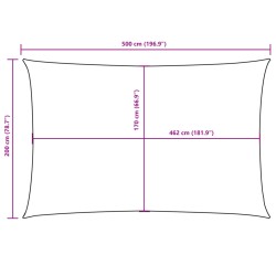 Sonnensegel Oxford-Gewebe Rechteckig 2x5 m Weiß