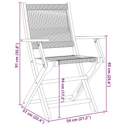 Gartenstühle 4 Stk. Klappbar Beige Massivholz Akazie