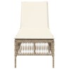 Sonnenliege mit Auflage Beige Poly Rattan