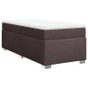 Boxspringbett mit Matratze Dunkelbraun 100x200 cm Stoff