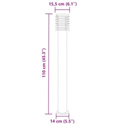 Wegeleuchte Silbern 110 cm Edelstahl