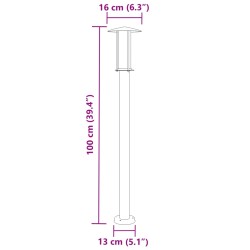 Wegeleuchten 3 Stk. Silbern 100 cm Edelstahl