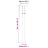 Wegeleuchten 3 Stk. Silbern 100 cm Edelstahl