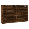 Vitrinenschrank Räuchereiche 100x15x58 cm Holzwerkstoff