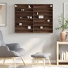 Vitrinenschrank Braun Eichen-Optik 100x8,5x75 cm Holzwerkstoff