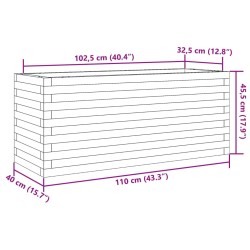 Pflanzkübel 110x40x45,5 cm Massivholz Douglasie