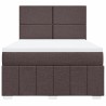 Boxspringbett mit Matratze Dunkelbraun 140x200 cm Stoff