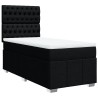 Boxspringbett mit Matratze Schwarz 90x200 cm Stoff