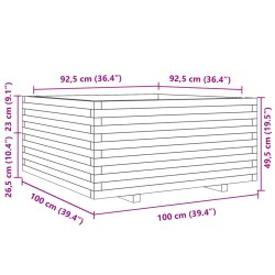 Pflanzkübel 100x100x49,5 cm Massivholz Douglasie