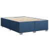 Boxspringbett mit Matratze Blau 140x190 cm Stoff