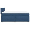 Boxspringbett mit Matratze Blau 140x190 cm Stoff