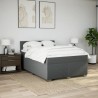 Boxspringbett mit Matratze Dunkelgrau 140x190 cm Stoff