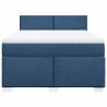 Boxspringbett mit Matratze Blau 160x200 cm Stoff