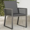 Gartenstühle mit Kissen 4 Stk. Schwarz Poly Rattan