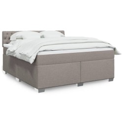 Boxspringbett mit Matratze Taupe 180x200 cm Stoff