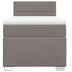 Boxspringbett mit Matratze Taupe 90x190 cm Stoff