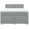 Boxspringbett mit Matratze Hellgrau 140x190 cm Stoff