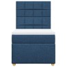 Boxspringbett mit Matratze Blau 90x190 cm Stoff