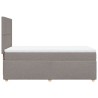 Boxspringbett mit Matratze Taupe 90x200 cm Stoff