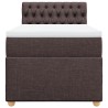 Boxspringbett mit Matratze Dunkelbraun 90x190 cm Stoff