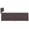 Boxspringbett mit Matratze Dunkelbraun 90x190 cm Stoff