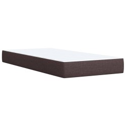 Boxspringbett mit Matratze Dunkelbraun 90x190 cm Stoff