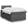 Boxspringbett mit Matratze Dunkelgrau 120x200 cm Stoff