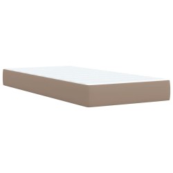 Boxspringbett Matratze Cappuccino-Braun 100x200cm Kunstleder