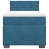 Boxspringbett mit Matratze Blau 90x190 cm Samt