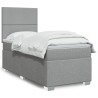 Boxspringbett mit Matratze Hellgrau 100x200 cm Stoff