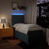 Boxspringbett mit Matratze Blau 90x190 cm Stoff