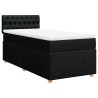 Boxspringbett mit Matratze Schwarz 90x200 cm Stoff