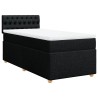 Boxspringbett mit Matratze Schwarz 100x200 cm Stoff