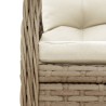 3-tlg. Garten-Essgruppe mit Kissen Beige Poly Rattan