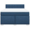 Boxspringbett mit Matratze Blau 140x200 cm Stoff