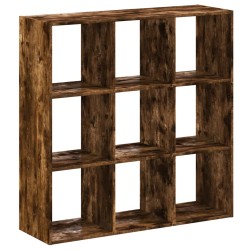 Bücherregal Räuchereiche 102x32x102 cm Holzwerkstoff