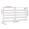 Vitrinenschrank Räuchereiche 100x8,5x50 cm Holzwerkstoff