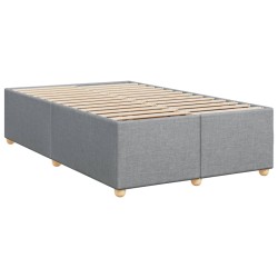 Boxspringbett mit Matratze Hellgrau 120x190 cm Stoff